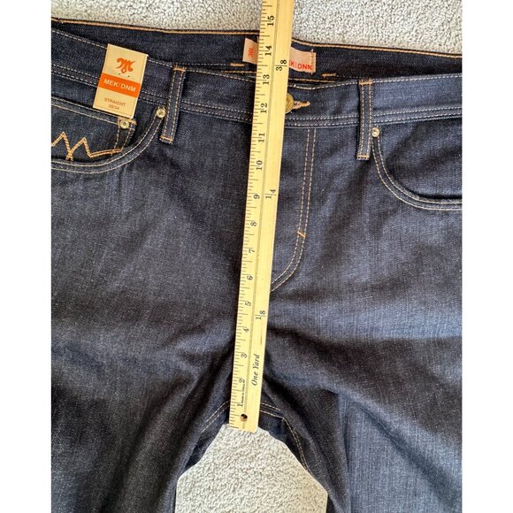 MEK DNM Jeans Mens Size 38 x 34 New Austin Denim Straight Fit Cotton Dark Wash - Picture 6 of 16